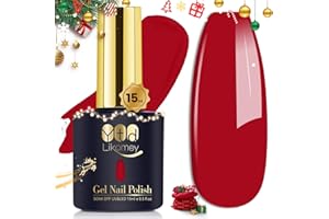 YTD Likomey Smalto Semipermanente per Unghie in gel,15ml Rosso UV LED Smalti Semipermanenti Professionale Manicure Gel,CS003