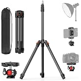 XXZU 210 cm Light Stand with Spherical Head, Tripod for Photography | Portable Tripod Reversible Maximum Load 4 kg Studio Tri