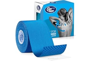 CureTape Classic 5cm | Vendaje Kinesiológico Resistente al Agua | Cinta Médica | Venda Neuromuscular | La Mejor Adhesión | Aumenta la Movilidad y el Rendimiento | Reduce el Dolor Articular