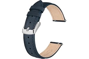 BISONSTRAP Elegant Leather Watch Straps, Quick Release, Watch Bands for Women and Men, Compatible with Watch Lug of 12mm 14mm 15mm 16mm 18mm