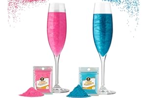 CAPPSTAN UK Twinkle my Drink® Pink & Blue Deluxe Edible Glitter for Drinks, Cakes & Cocktails | Baby Shower Decorations | Gender Reveal Decoration | Party Birthday Decor | 10g up to 50 Servings