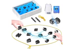 71NMLY Magnetic Chess,Scacchi Magnetici, Gioco di Scacchi Magnetici, Gioco Magnetico da Tavolo,Gioco da Tavolo a Scacchi con Pietre magnetiche,scacchi da combattimento portatile