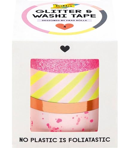 Folia Washi Tape Set – 5 Rollen Pastel, 10 Meter Per Rol, Decoratief Rijstpapier Plakband Voor Knutselen