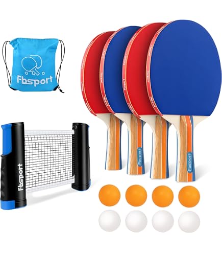 Penn Set di racchette da ping pong per 2 giocatori, include due pagaie 3.0, tre palline da ping pong a 3 stelle e custodia