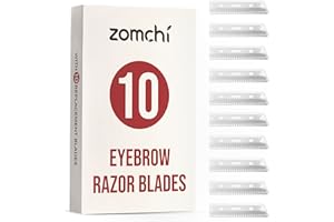 ZOMCHI brzytwa do brwi - 10 ostrzy do maszynki do golenia do brwi - Wkłady do ostrzy do brwi - Ostrza do maszynki do golenia do brwi i twarzy