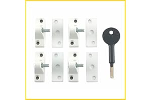 Yale Locks 8K118 Economy Window Lock White Finish Pack 4 Visi Pack