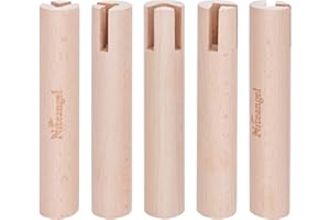 Niteangel Set di trampoli in faggio per elevare e impostare in modo sicuro multi-camera serie labirinto o criceto piattaforma ruota (set di 5 trampoli (altezza 14,9 cm)