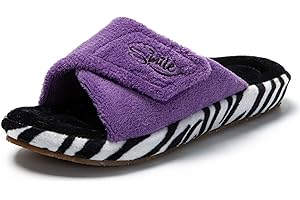 JOMIX Damskie Zimowe Kapcie Klapki Domowe Na Otwartym Przodzie Ciepłe i Wygodne