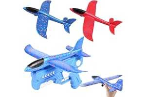 ASZAUI 4 Piezas Aviones Planeadores,Avión Volador Planeador Espuma,Avion Juguete Regalo Niño,Modelo de Avión de Espuma,Deportes al Aire Libre Juego de Disparos Juguete de Avión de Catapulta para Niños