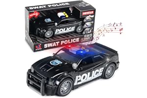 CELMAN Samochód policyjny z syreną i migającym światłem City Defender, skala 1:16, duży samochód zabawkowy dla dzieci, chłopców, 3, 4, 5, 6, 7, 8 lat