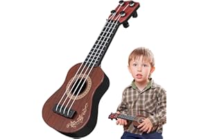 SAFIGLE Gitara dziecięca, zabawka muzyczna, ukulele, klasyczny instrument, 4 struny, mini gitara dla dzieci, prezent dla początkujących muzyki, zabawka edukacyjna dla małych dzieci, chłopców i dziewczynek -