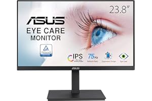 ASUS Eye Care VA24EQSB - 24 Zoll Full HD Monitor - Rahmenlos, ergonomisch, Flicker-Free, Blaulichtfilter, Adaptive-Sync - 75 