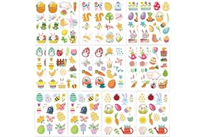AWOGIPD Autocollants de Pâques, Autocollants Oeufs de Pâques, autocollants de Pâques en forme de lapin, pour Pâques Party Favor DIY