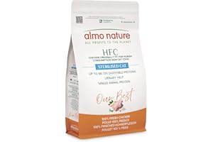 Almo Nature HFC Our Best - Sterilised - Croccantini per Gatti Adulti Sterilizzati o Poco Attivi - Pollo Fresco - Monoproteico, Urinary Help, Altamente Digeribili, Human Grade, Senza Glutine - 1,2kg