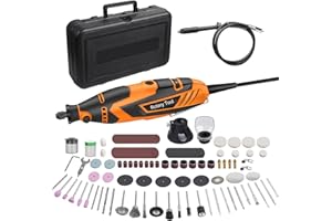 Vastar Juego de Mini Amoladora y Mini Taladros Electricos 212PCS, 6 Velocidades Ajustable, 8000-35000RPM - Tiene Las Funciones de Cortar, Grabar, Perforar, Esmerilar, Pulir