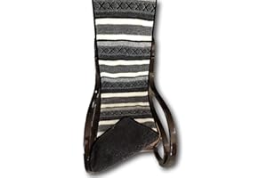 ‎ALPENWOLLE Alpenwolle Sesselschoner Skandi schwarz doppelt Überwurf Sesselüberwurf Sitzauflage (50x200 cm)