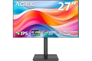 Z-Edge AGEX 27 tum 4K Skärm UHD 3840x2160 IPS Panel 60Hz | Datorskärm, 400cd/m² ljusstyrka, FreeSync, HDR10, DP HDMI, Höjdjus