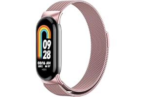 BANGTING Bracelets Acier Compatible avec Xiaomi Mi Band 10/9/8, Bracelet Metal de Remplacement pour Mi Band 10/9/8
