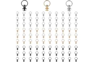 DRAGONX2 90 Piezas Redondo Botones Remache Remache Artesanal Cuero 8mm Remache De Cuero Decorativo Remaches De Cuero Para Diy Manualidades áLbumes Libros Y Bolsa Accesorios 3 Colores, Oro, Plata, Negro