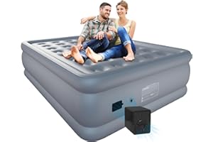 HikerSKY Single/King Air Mattress, with Battery-Powered Pump, Blow Up Mattress, in 3 Mins Self-Inflation for Camping,Guest Bed, All Fabric