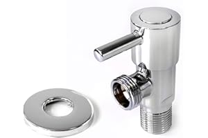 Xcel Home Chrome Stop Isolation Valve for Douche | On/Off Muslim Shattaf Plated Tap | Toilet Bidet Spray with Single Lever Angle Switch 1/2" BSP Connection | 1 Piece Perfect for Toilet & Bidet Etc