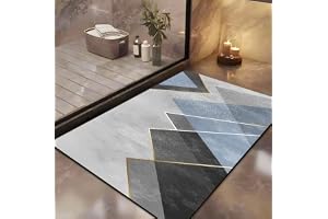 Yellow Weaves Synthetic Rubber 1 Pc Anti Slip Water Soaking Floor Mat,Water Absorbent Non Slip Bath Mat,Quick Dry Mat for Bat