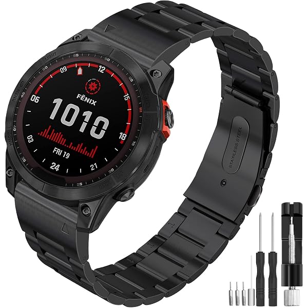 TRUMiRR Cinturino In Metallo Titanio Per Garmin Fenix 8 51mm, 7X, 6X Pro, 5X Plus, Quick Fit 26mm, Con Attrezzo Per Regolazione, Per Epix Pro 51mm E Enduro 3