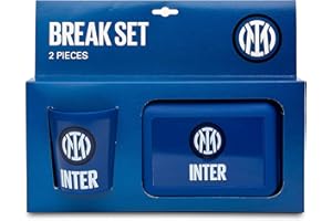 ILS I LOVE SHOPPING Set Regalo Portamerenda + Tazza in confezione regalo Tifoso Senza BPA per Ragazzi Prodotto Ufficiale (Inter)