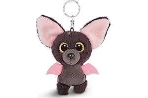 NICI- Porte-clés GLUBSCHIS Chauve-Souris Baako 9cm, avec des Grands Yeux Scintillants, 45540, Beige