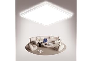 litren Plafoniera LED Soffitto 1800LM Lampada da Soffitto LED Quadrata 18W 4000K Plafoniera Led Moderna 22 * 2.5cm Ultra Sottile Lampada Led IP44 Impermeabile Lampadario Bagno Garage, Sala, Balcone