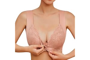 TAIMOWEI Soutien Gorge Ouvert Devant sans Armature,Soutiens-Gorge de Sport Femme Sports Bra Fermeture Devant Confortable Quotidien Soutien Gorge Brassières sans Armature pour Yoga Sport