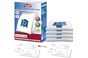Pymin GN Lot de 4 sacs à poussière de rechange compatibles avec les aspirateurs Miele Hoover Bags Classic C1, Complete C2 C3, S227 S240, S270, S400, S400i, S600, S2, S5, S8