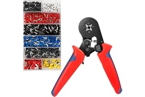 Lociban Set Di Pinze Crimpatrici, Capicorda Con Pinza, 1250 Pezzi, Pinza Per Capicorda 0,25 – 10 Mm², Impugnatura Ergonomica