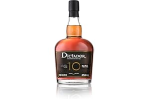 DICTADOR - 10 Ans - Rhum Vieux Ambré - Origine : Colombie - Notes de Café - Vieilli en Fût de Chêne Blanc - 40 % Alcool - 70 cl
