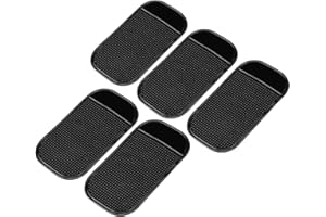 Auto-Anti-Rutsch-Pads, 5-teiliges Auto-Grip-Pad, rutschfest, klebrig, Handy-Anti-Rutsch-Halter, schwarze Matte, für Bad, Küche oder Büro
