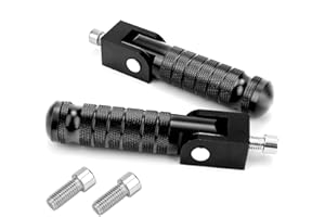 PENITUE 2pcs Cnc Motorcycle Foot Pegs, 90 Degree Foldable Motorcycle Pedals Universal Footrests Dirt Bike Pegs Folding Bicycle Passenger Footpeg Replacement Accessories for Ebike Kart Scooter Road Bike