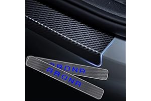 CWWHY 4 Piezas Fibra Carbono Umbral de Puerta de Coche para SE-AT ARONA, Bienvenidos Pedal Placas ProteccióN Accesorios De AutomáTico