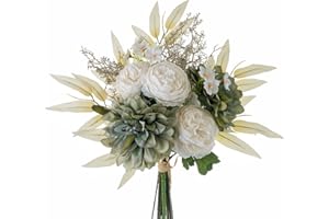 YELIKIT Flores artificiales, plantas artificiales, flores decorativas, hortensias, seda, arreglos para el hogar, ramo de flores, boda, jardín, cocina, festival, decoración