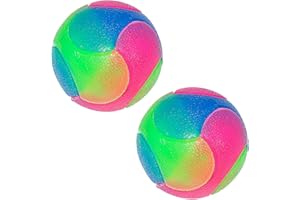 Rolin Roly Palla per Cani Luminosa LED Palla per Cani Atossico Resistenti ai Morsi Gioco di Addestramento Ideale per la Pulizia Dei Denti Dog Toy Ball (2PK Large Ball)