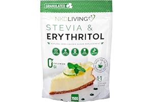 NKD LIVING Stewia i erytryol – naturalny bezkaloryczny zamiennik cukru w formie granulatu – 750 g
