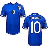 MAESTRI DEL CALCIO Maglia T-Shirt Italia Bambino Adulto Azzurra Personalizzata Personalizzabile (BARELLA, IMMOBILE, VERRATTI)