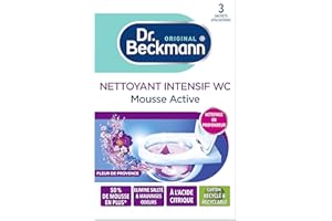 Dr. Beckmann - Détartrant Intensif WC Anti Calcaire - Mousse Nettoyante Fleur De Provence - Produit WC au Charbon Actif - Produit Ménager Qui Élimine les Saletés Ainsi que Les Mauvaises Odeurs 3x100g