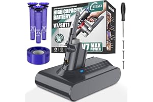 EGR Battery Replacement for Dyson V7 SV11 Animal/Absolute Series Handheld Vacuum Cleaner with Filters [ Large Capacity ]
