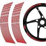 Set Di 16 Adesivi Per Cerchioni Bici 27-29 Pollici - Design Delta, 2 Cm Di Larghezza, Pellicola Premium Impermeabile E Resistente Ai Raggi UV, Finish Lucido