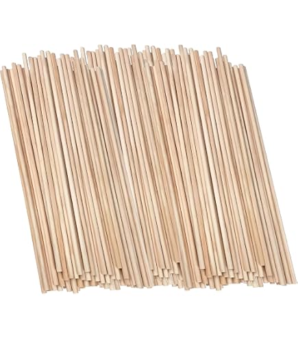 100 Stck Natrliche Holzstbe Zum Basteln  Bambus Rundholz 5mm X 25cm,  Holzstbchen Fr DIY Projekte