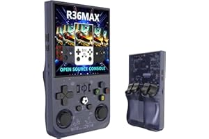 Aidodmom R36MAX Console de Jeu Portable,Cartes TF 22 000+ Jeux rétro Consoles de Jeu avec écran IPS de 4.0", Système Linux Open Source,