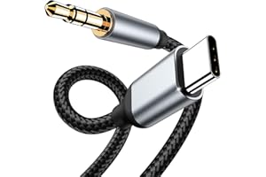 YOOTECH Câble USB C vers 3.5mm Jack, 1.2M Câble Type C 3.5mm Mâle Adaptateur Jack Stéréo Voiture pour iPhone 17 16 15 série, pour Samsung Galaxy S23/S22/S21/Note 20, Huawei P40/P30, Home/Car Stéréo etc