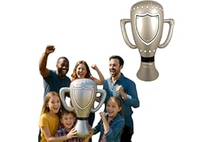 FUN FABLES Inflatable Trophy Cup – 60cm / 24” Blow-Up Award for Sports Day, Football Party, Fancy Dress, Pool Party, and Themed Events | Fun Party Decoration & Prize Prop