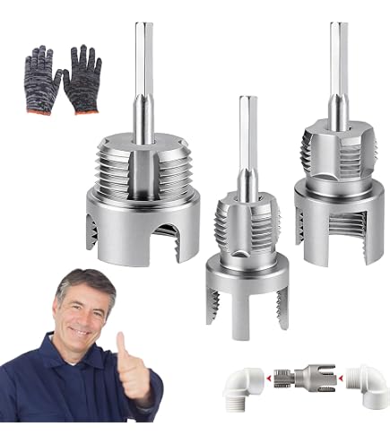 Kit Professionale 10 Pezzi Per Filettatura Tubi Interna Ed Esterna In Acciaio Legato, Per PVC E Riparazioni Idrauliche