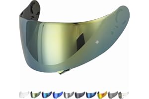 Everalo Visera Casco Compatible con Shoei Gt Air - Gt Air 2 - Neotec - Opticson - Cns 1 - Pantalla Pinlock Ready - Antirayas y antivaho (Oro)